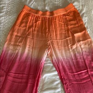 Young Fabulous & Broke Ombre Casual Pants in Orange and Pink